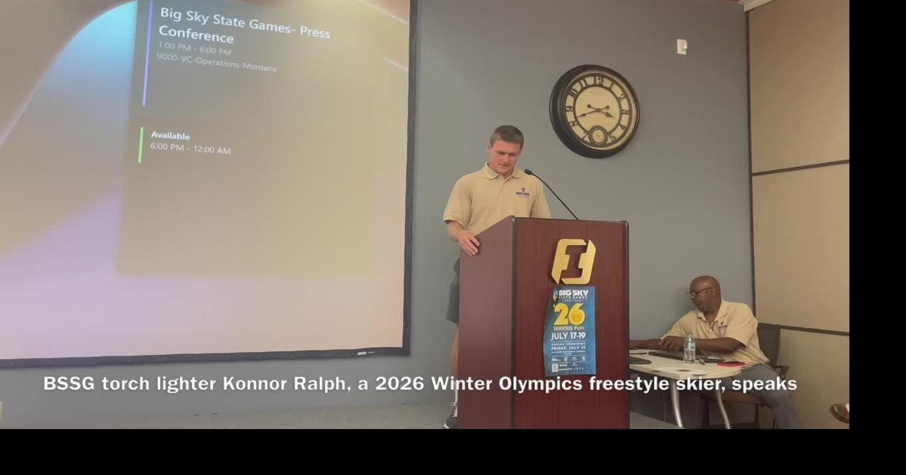 2026 BSSG torch lighter Konnor Ralph speaks at a Friday press conference to mark the opening of the Games