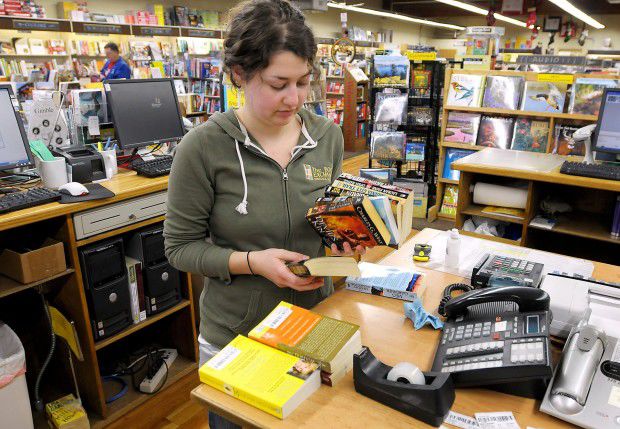 Book Exchange employee Kate Hilmer
