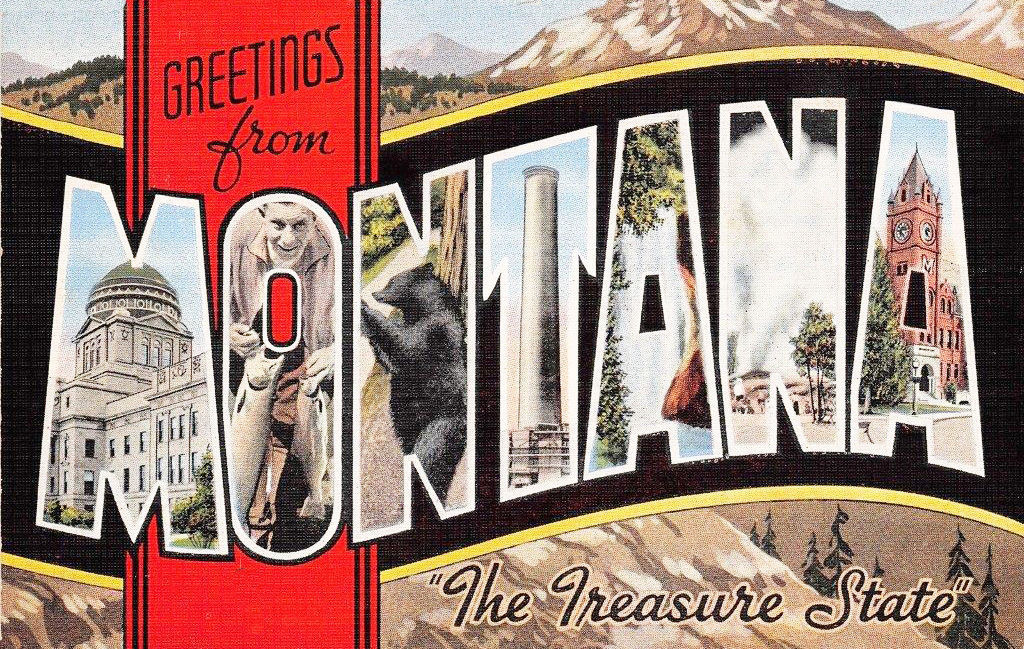 Details about   Satellite View of Montana Vintage Postcard A07 