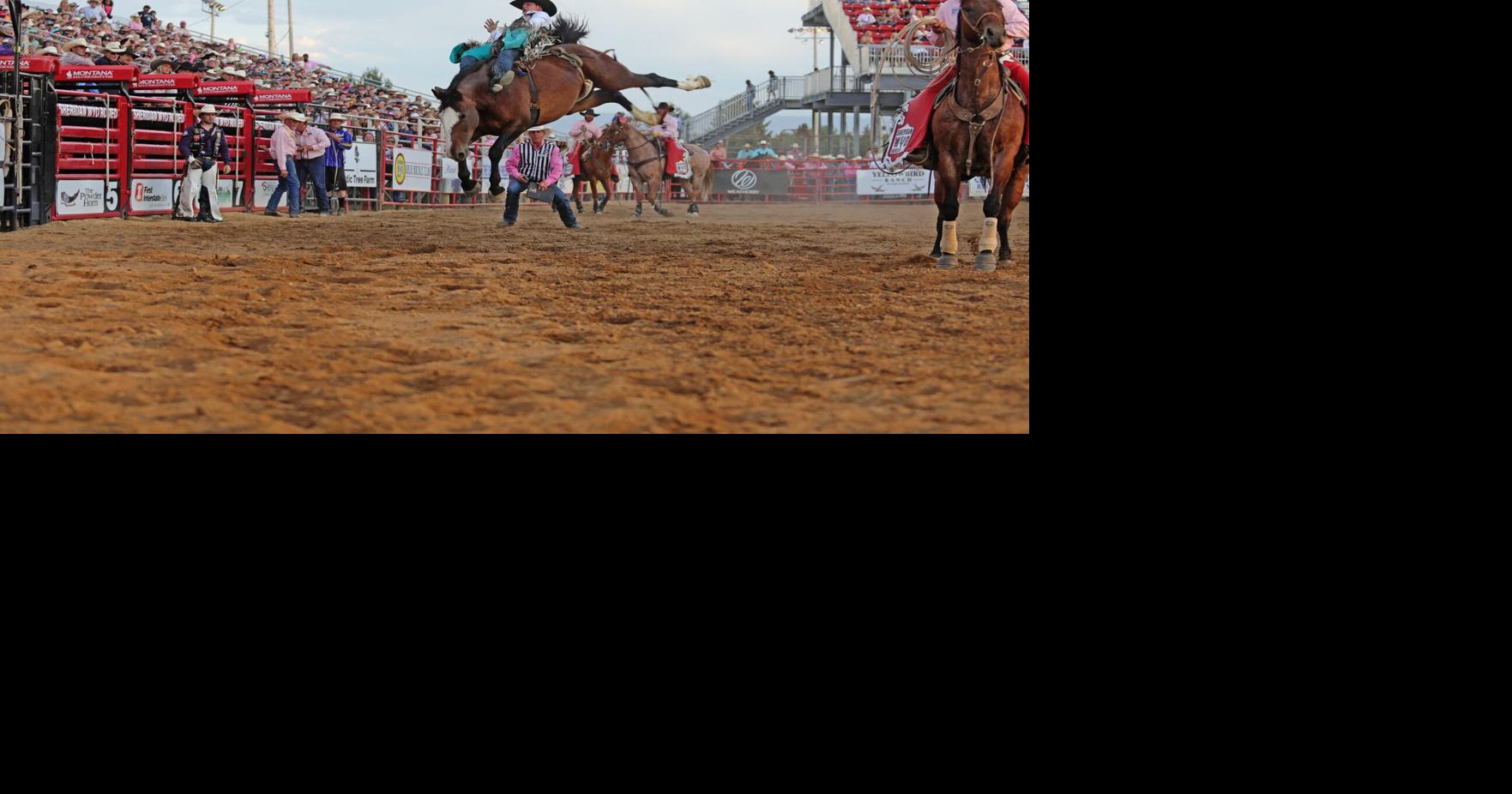 Helena's Sam Petersen sets the Sheridan County Fairgrounds arena record with a 91-point ride