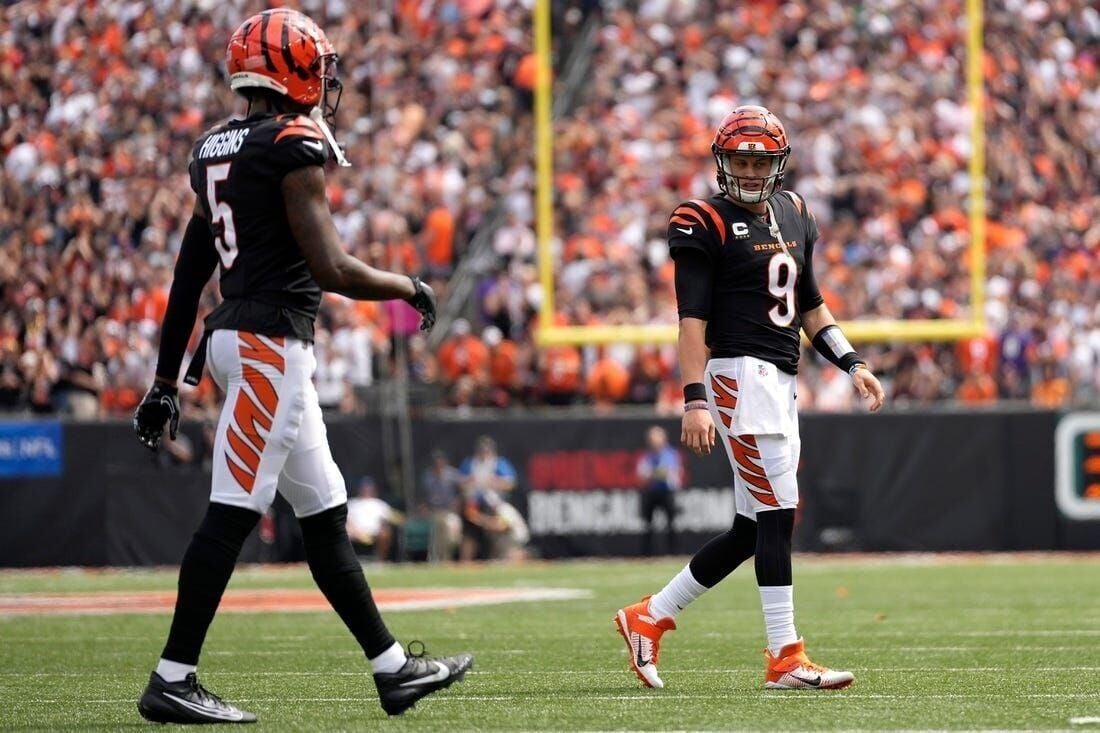 Bengals quarterback Joe Burrow back at practice for the first time since  July 27