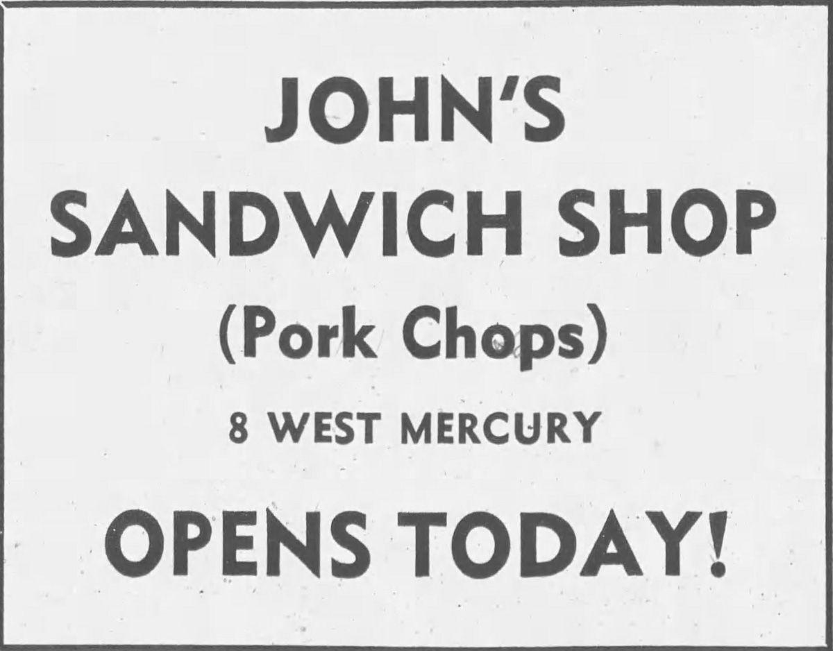 Pork Chop John's on Aug. 30, 1948