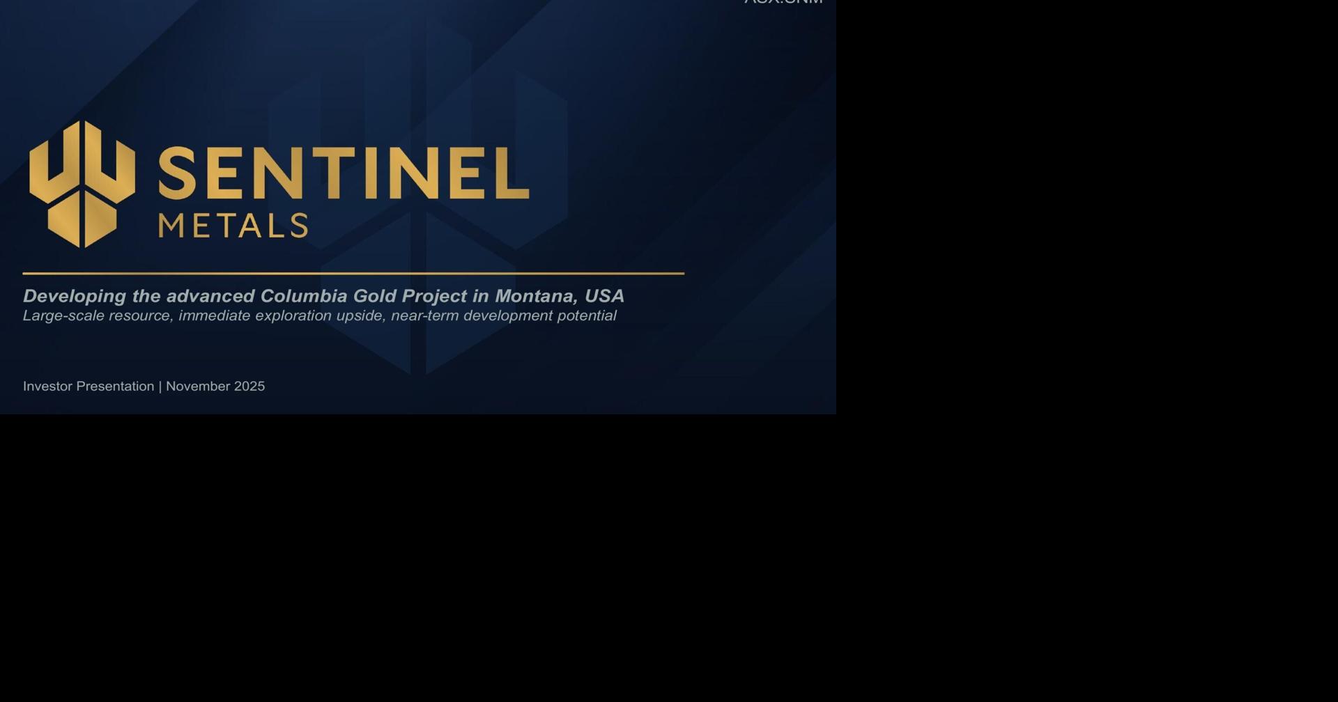 Sentinel Metals investor presentation