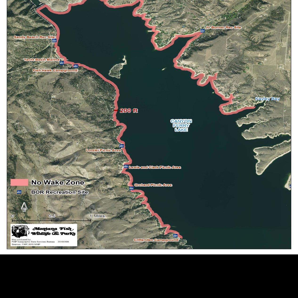 Canyon Ferry Lake Map