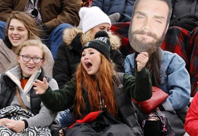 Fans cheer on the Montana Tech football team