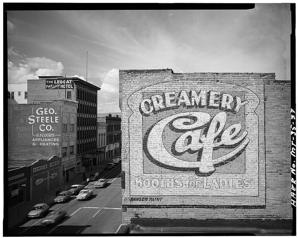 MINING CITY HISTORY Only the ghost signs of Creamery Café remain