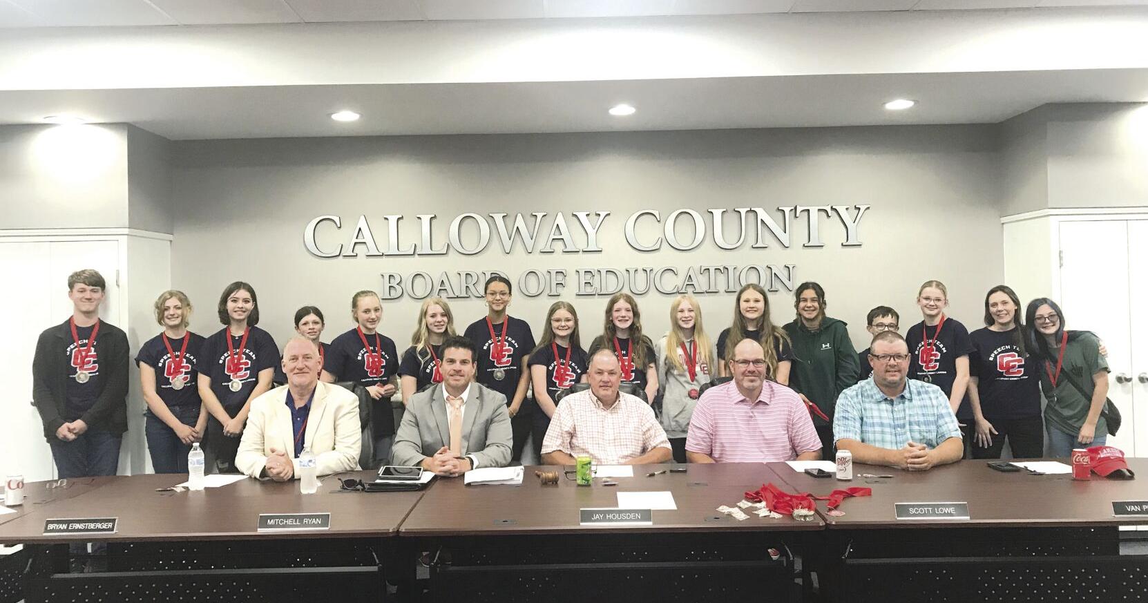 Calloway school board honors CCMS speech team - Vimarsana News