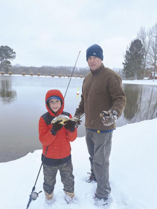 FISHING IN THE SNOW