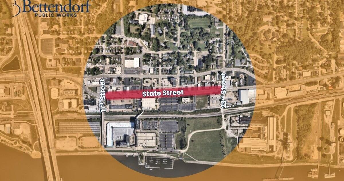 Work to begin along Bettendorf's State Street on Tuesday