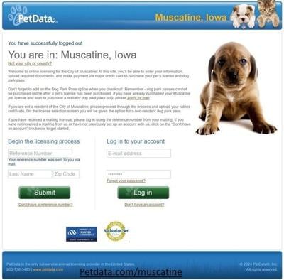 Muscatine pet owners can use PetData to register pets, purchase dog ...