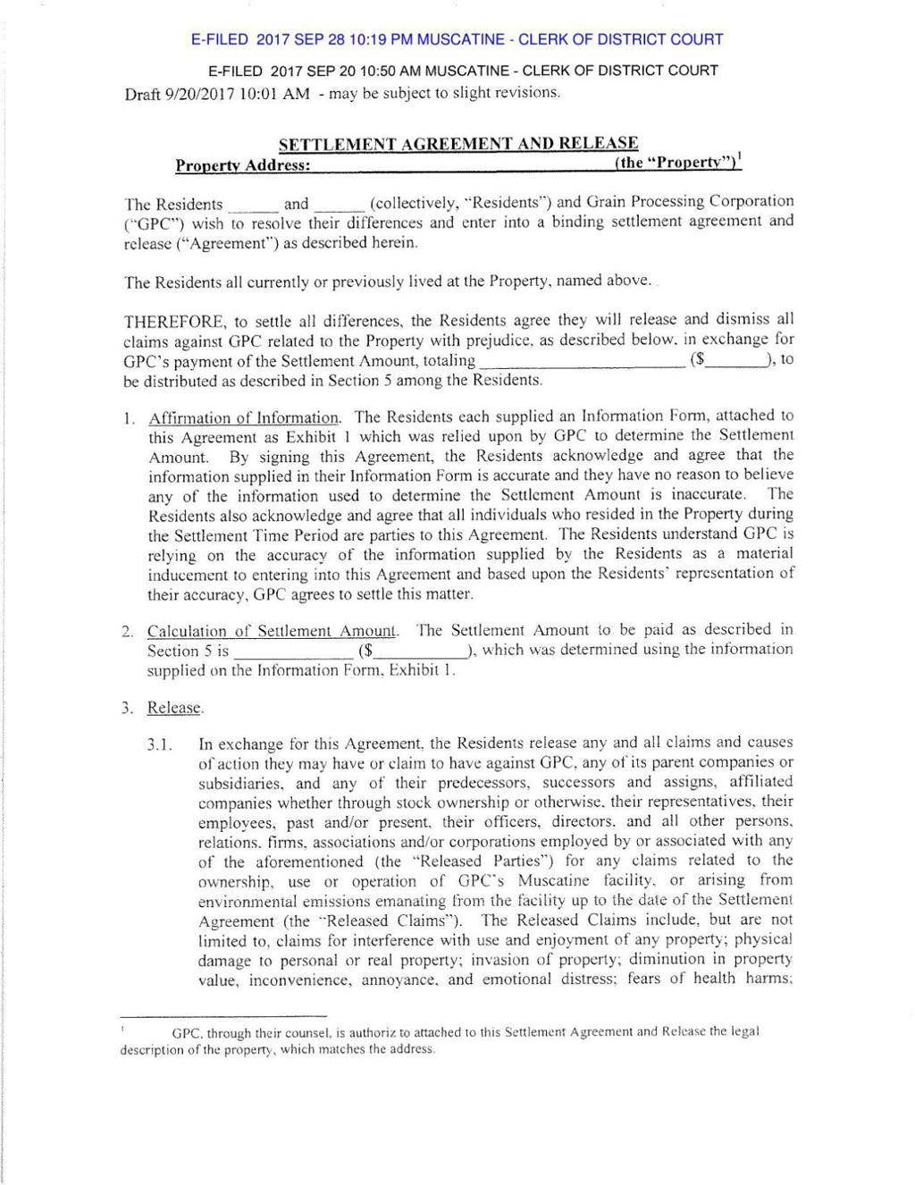 What to know about the GPC settlement, class action lawsuit With Regard To settlement agreement and release of all claims template