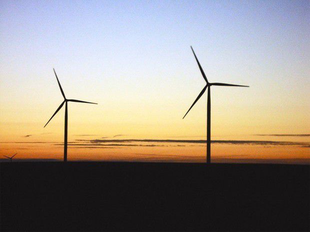 Two wind turbines