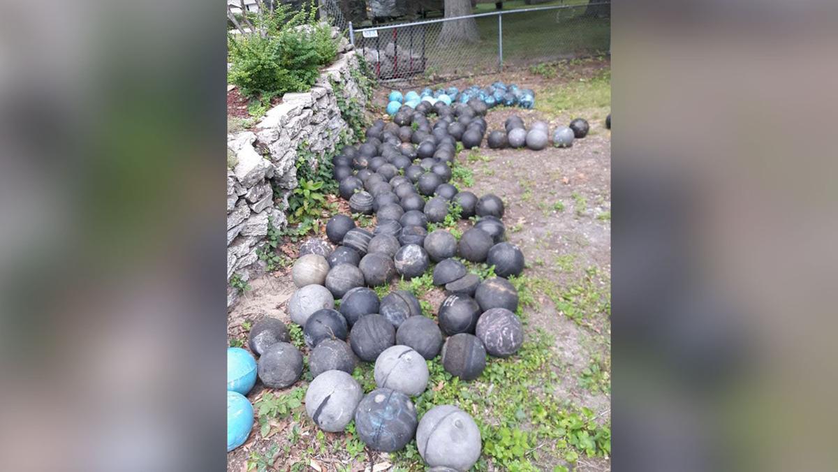 Home renovation leads to discovery of over 150 bowling balls under Michigan family's porch