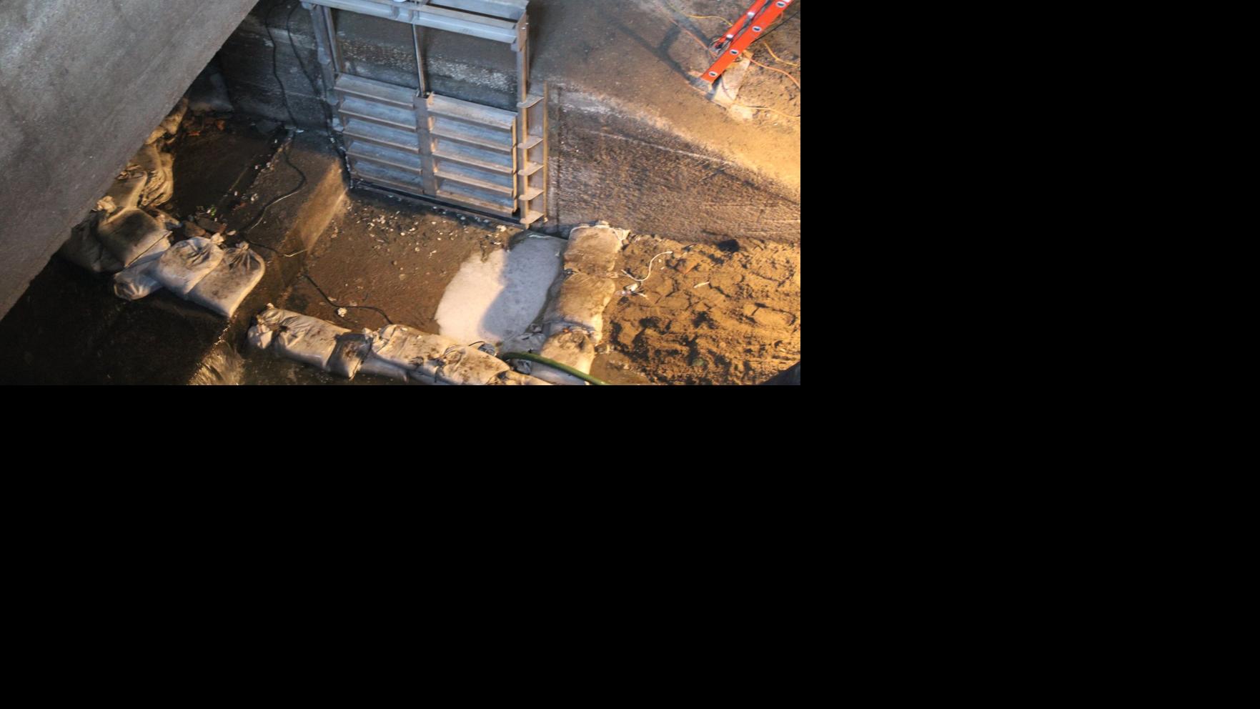New sluice gate gets installed at Papoose Creek Lift Station just in time for the rainy season ...