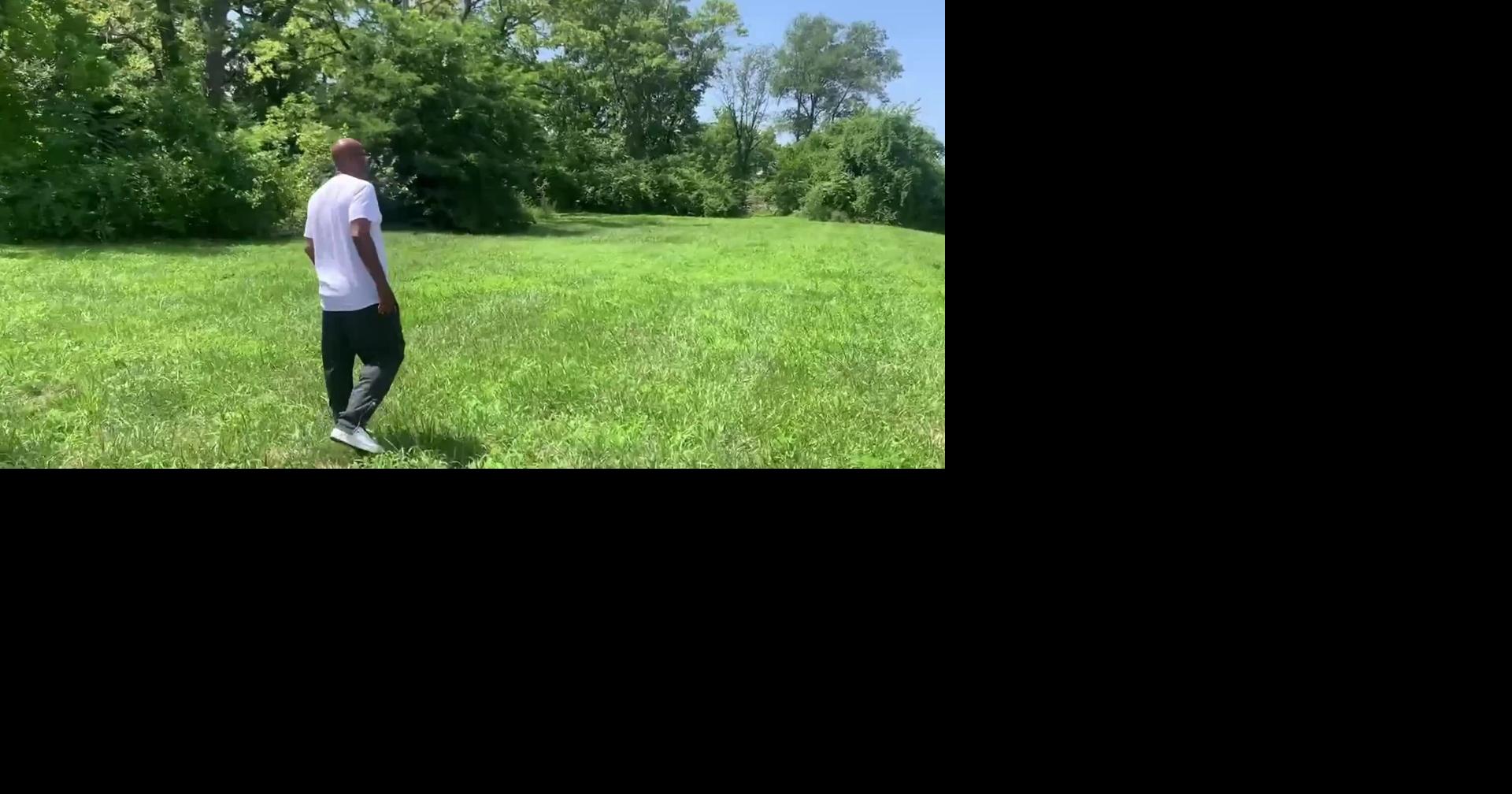 Christopher Dunn visits site of childhood home: 