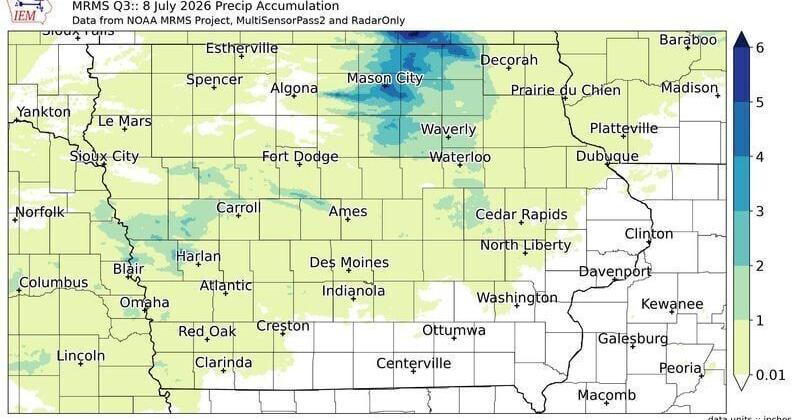 How much rain did we get? See Iowa rainfall totals after more storms