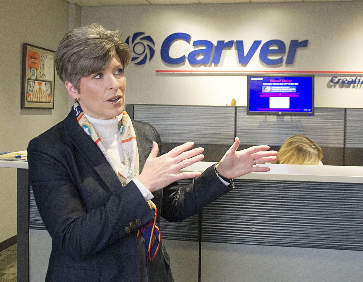 Ernst visits Muscatine