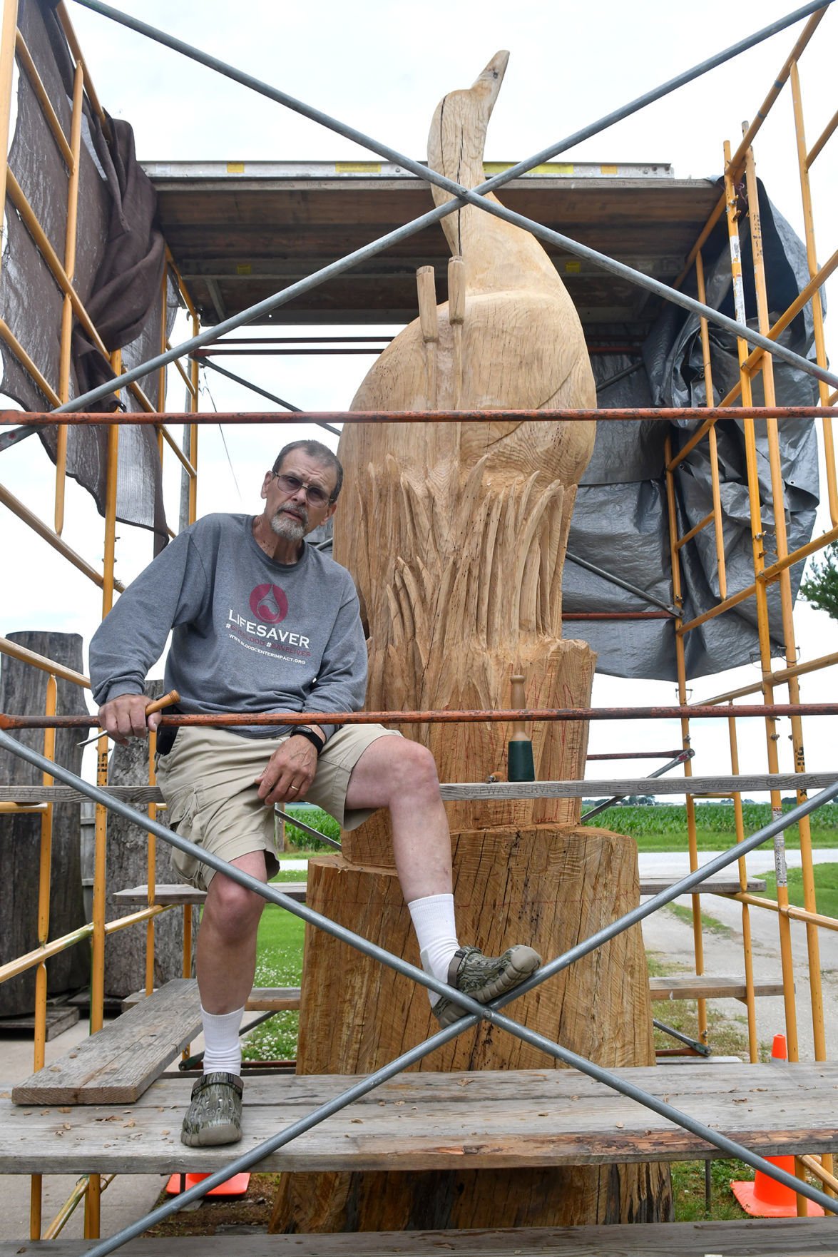 Davenport tree-carver chisels a new crane Local 