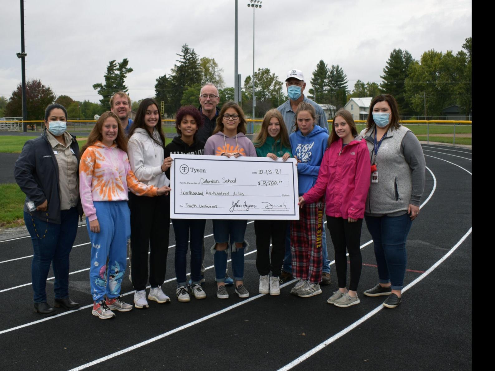 Tyson Donates Uniforms To Columbus Girls Track Team Local Muscatinejournal Com