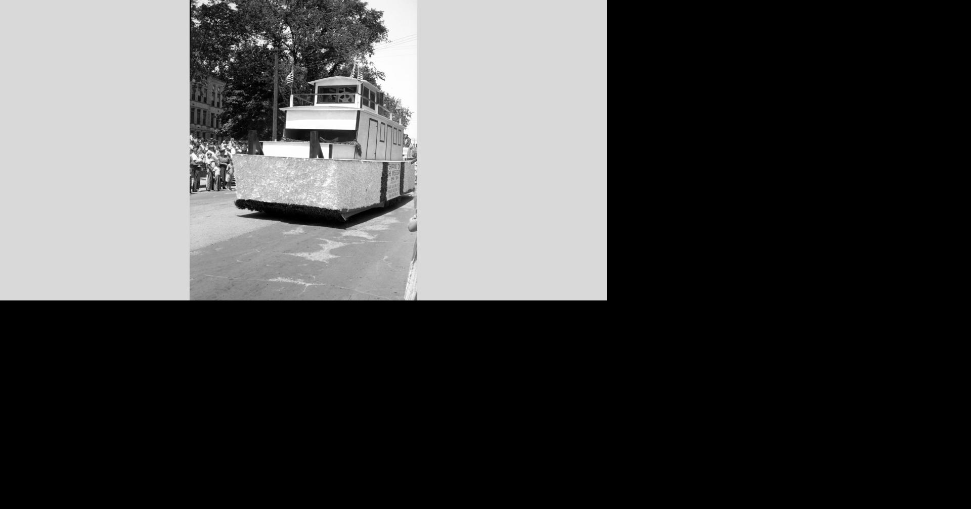 Memories of Muscatine: A steamboat float from the 1946 Fourth of July parade