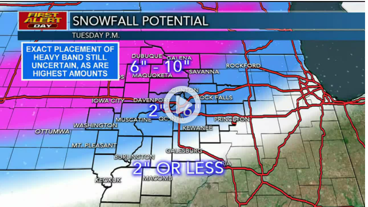 National Weather Service Winter Storm Warning Issued For Quad City Region Local Muscatinejournal Com