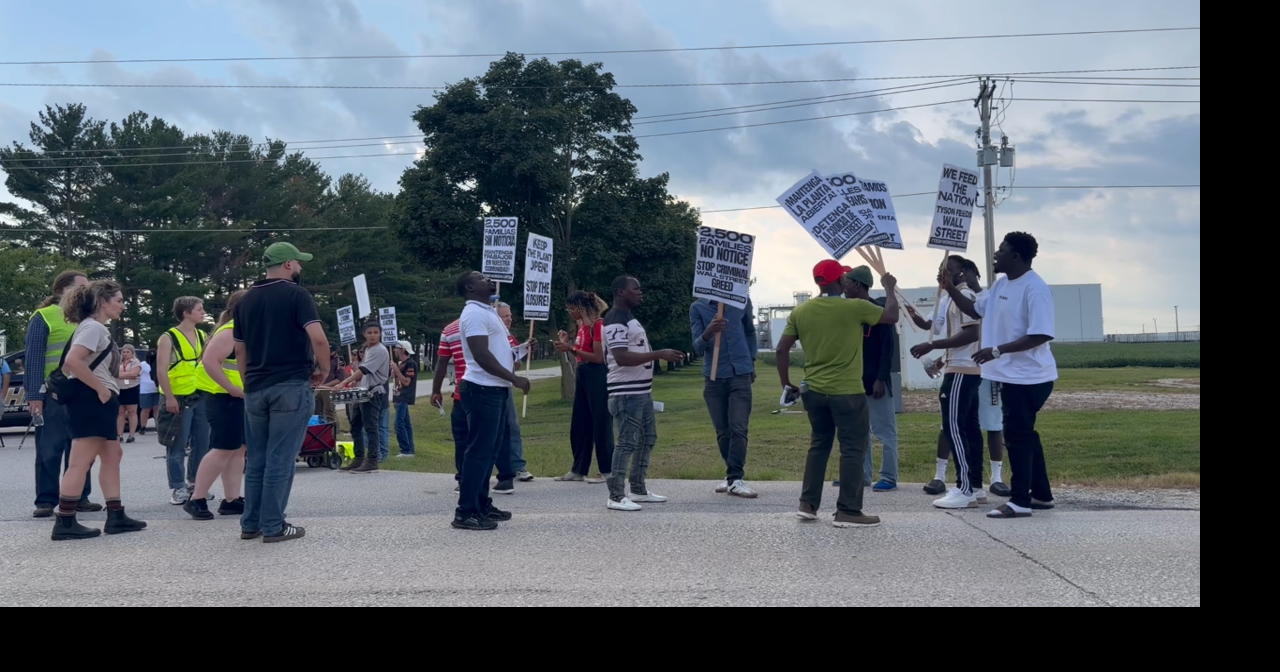More from protest at Tyson Foods plant in Joslin, Illinois