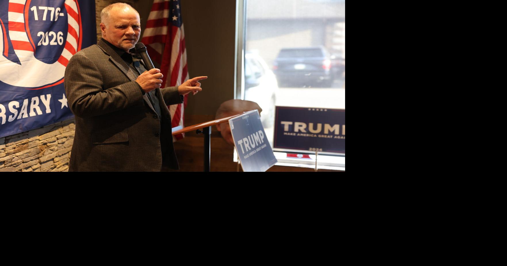 Republican gubernatorial candidate Brad Sherman campaigns in Scott County
