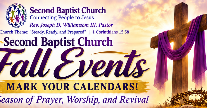 Second Baptist Church to host fall events, annual revival