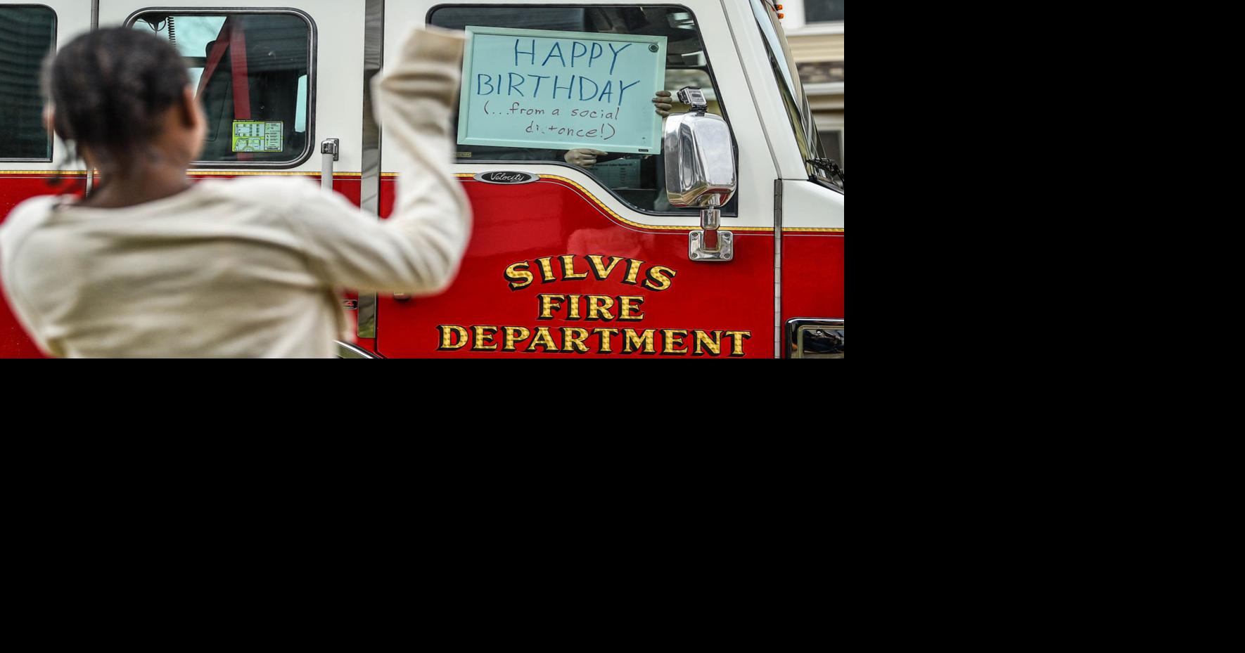 Photos Silvis Fire Department celebrates birthdays while practicing social distancing