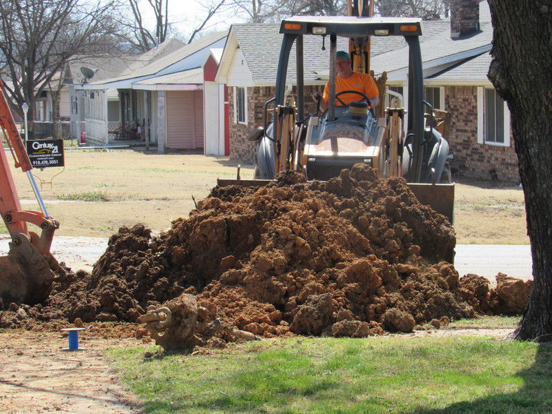 Installing new water lines