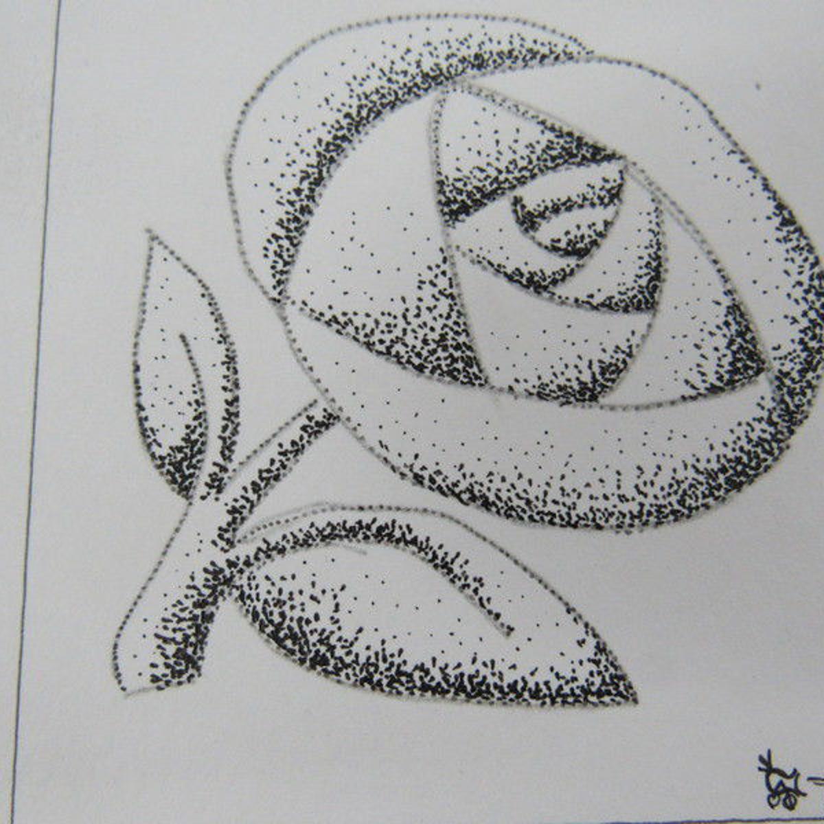 Pointillism Flower Art