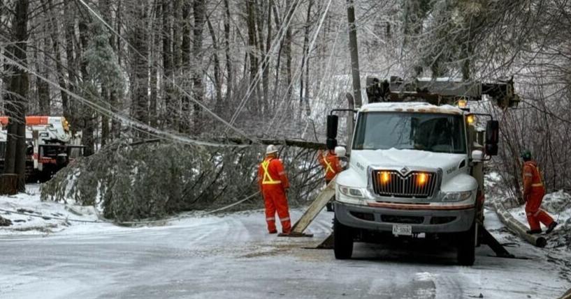Ontario ice storm Ontario power outages impacting thousands