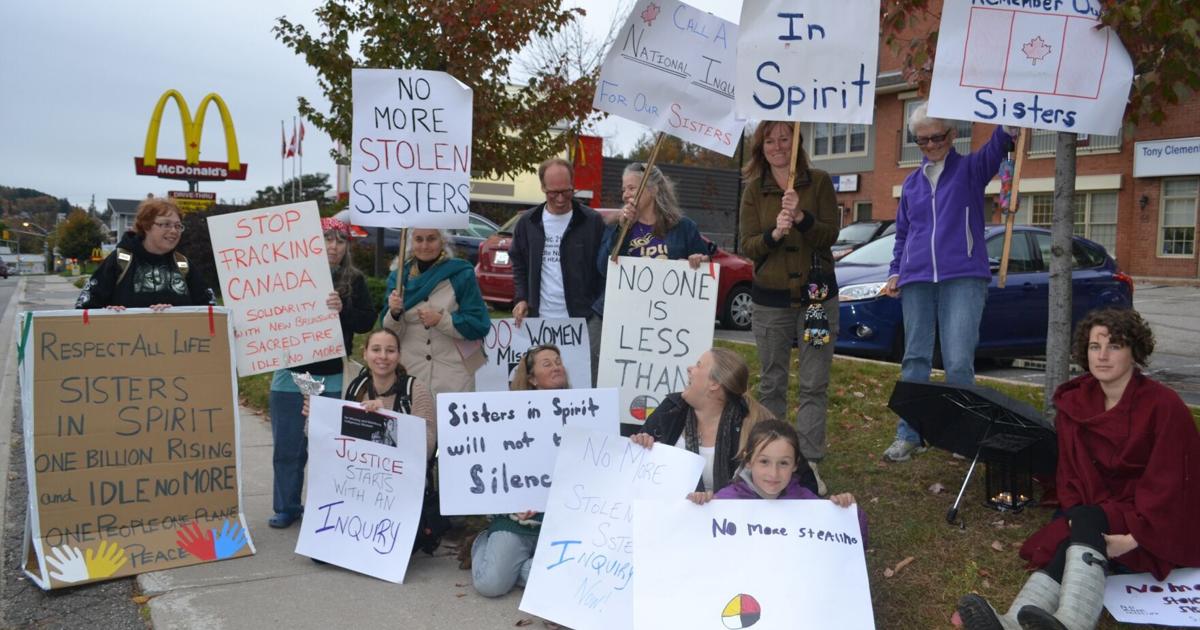 Native Women Protesting Protest in memory of Native women