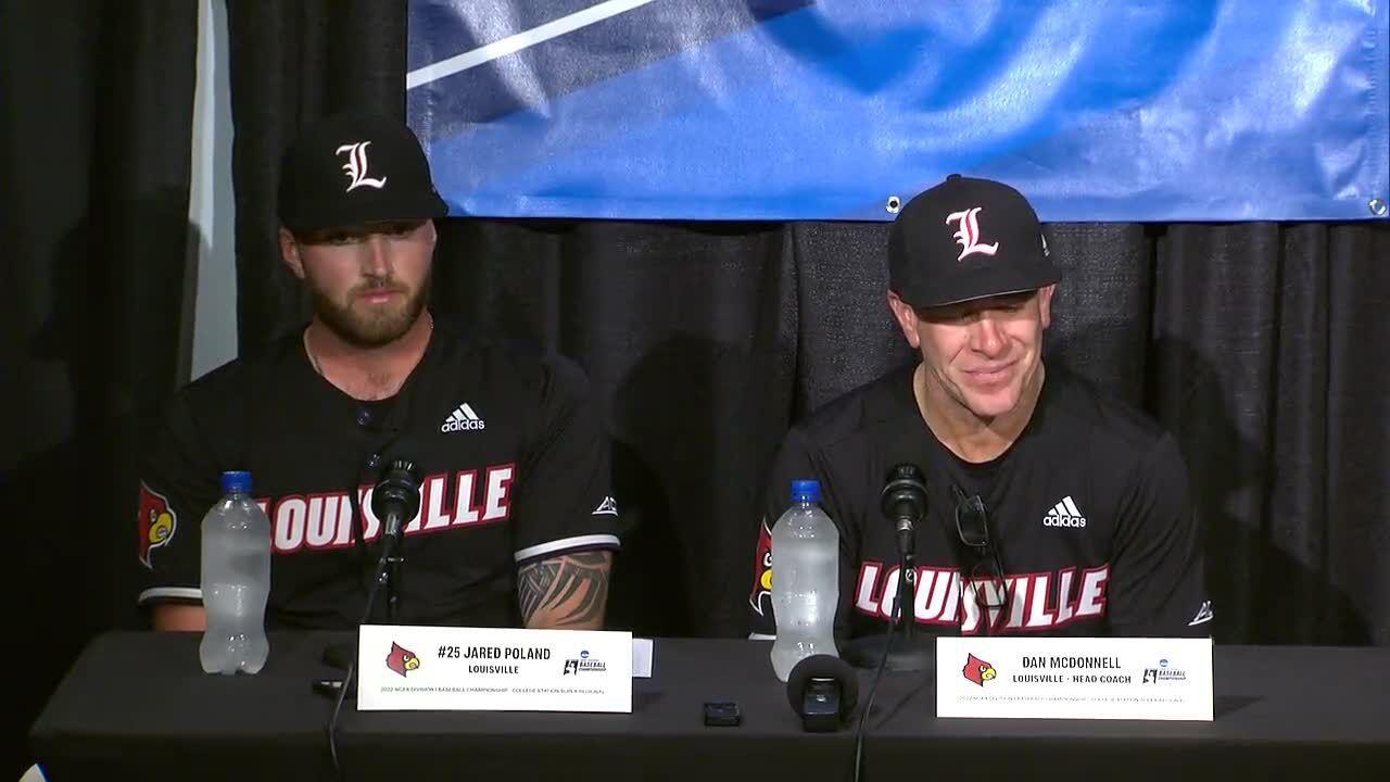 WATCH NOW: Louisville head coach Dan McDonall and pitcher Jared Poland  break down super regional Game 1 loss to Texas A&M | Baseball |  myaggienation.com