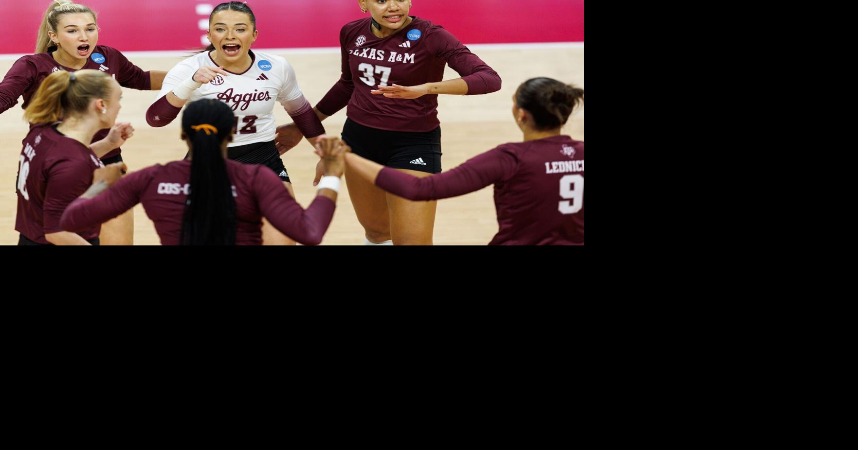 Texas A&M rallies to beat Louisville in five to reach the NCAA Elite Eight
