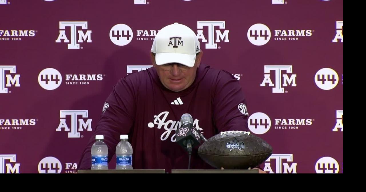 Watch: Mike Elko previews Texas A&M's game at Texas