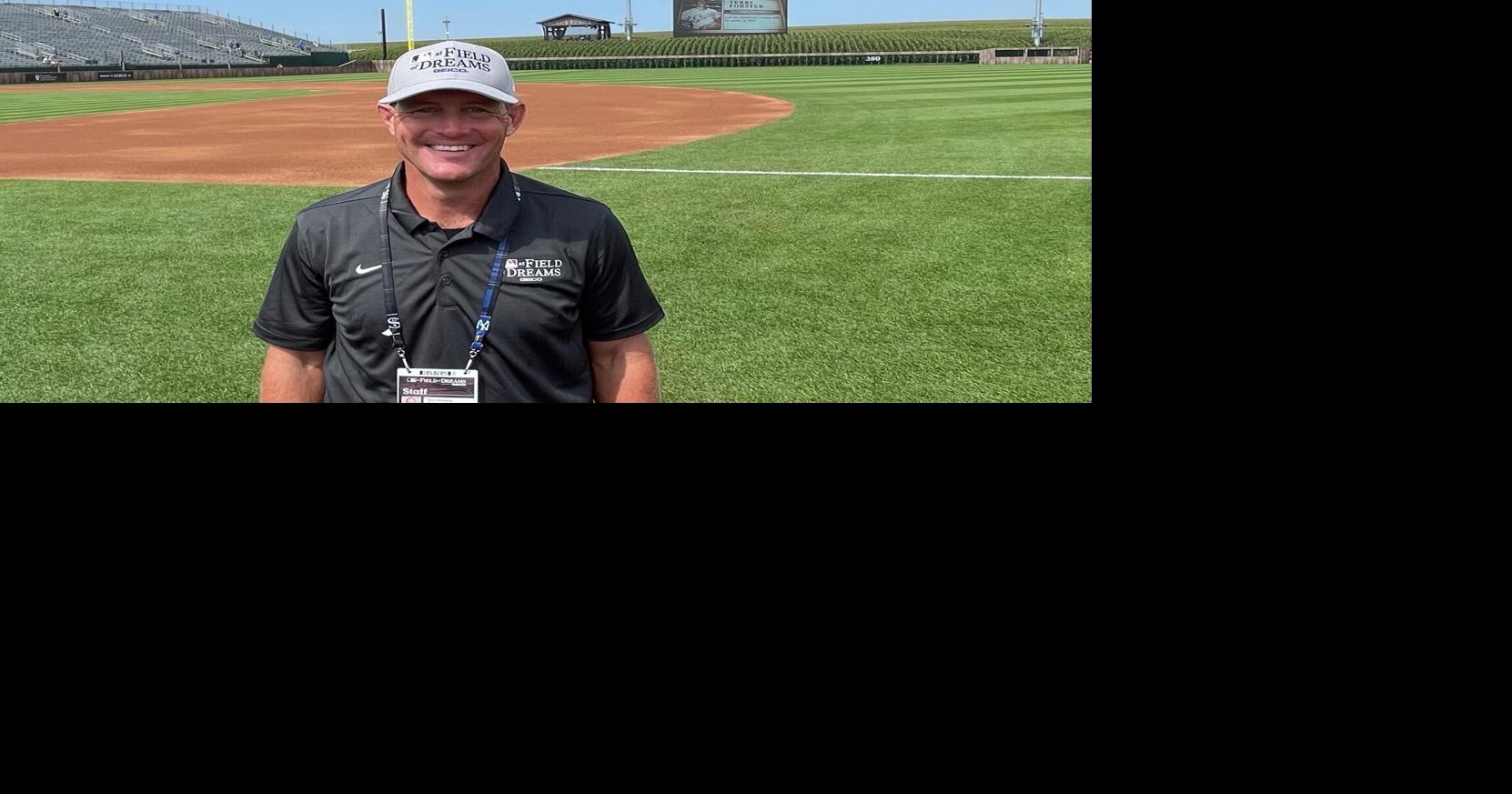 Texas A&M Baseball - If you build it, he will come Field manager Nick  McKenna was bestowed the honor of serving on the grounds crew for  Thursday's #MLBatFieldofDreams game! 👏🧢🆙 🔗  #