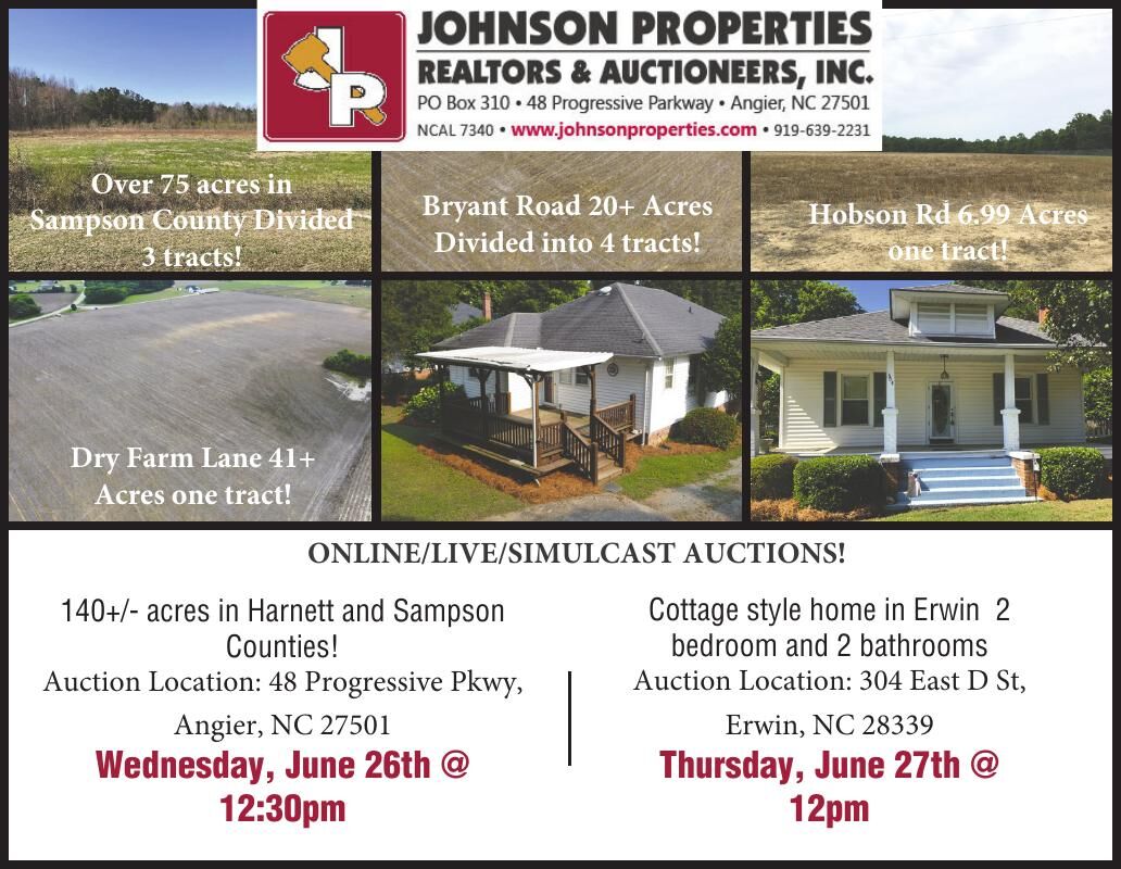 Over 75 acres in Sampson County Divided Real Estate