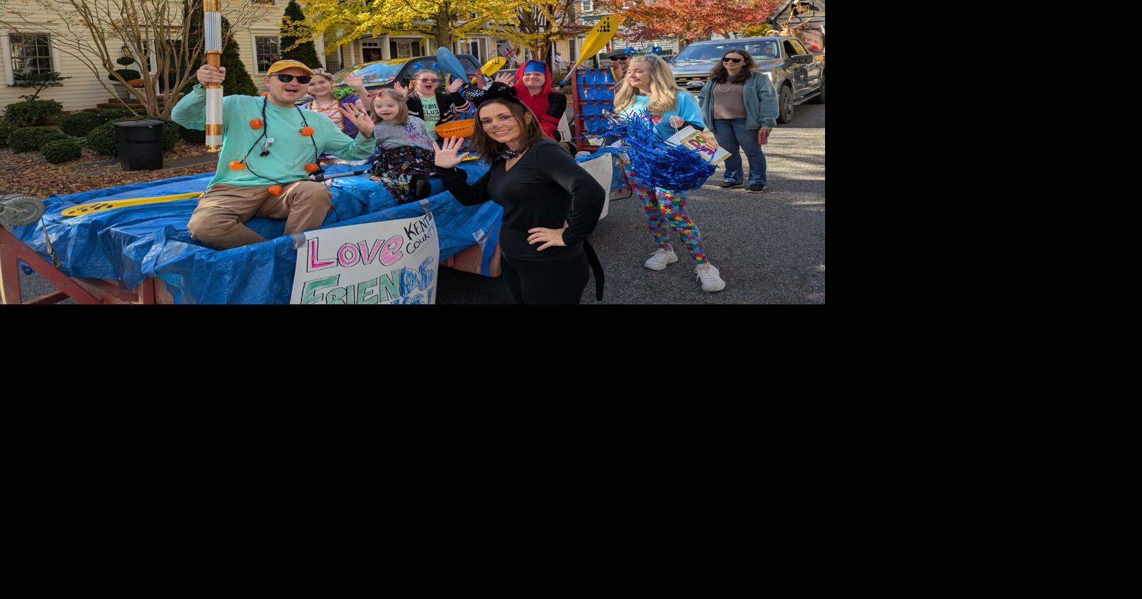 Costumed crowds at Chestertown Lions Club Halloween parade