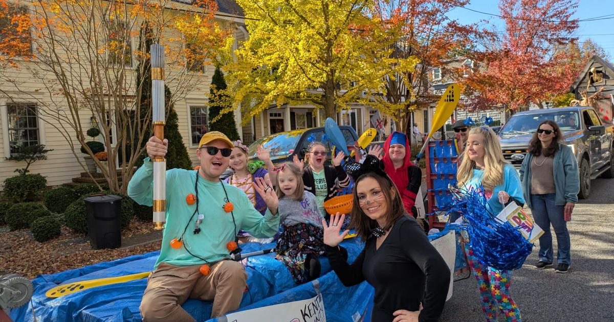 Costumed crowds at Chestertown Lions Club Halloween parade