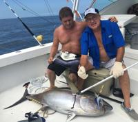 Whirley and Collins with top tuna on the Sentient