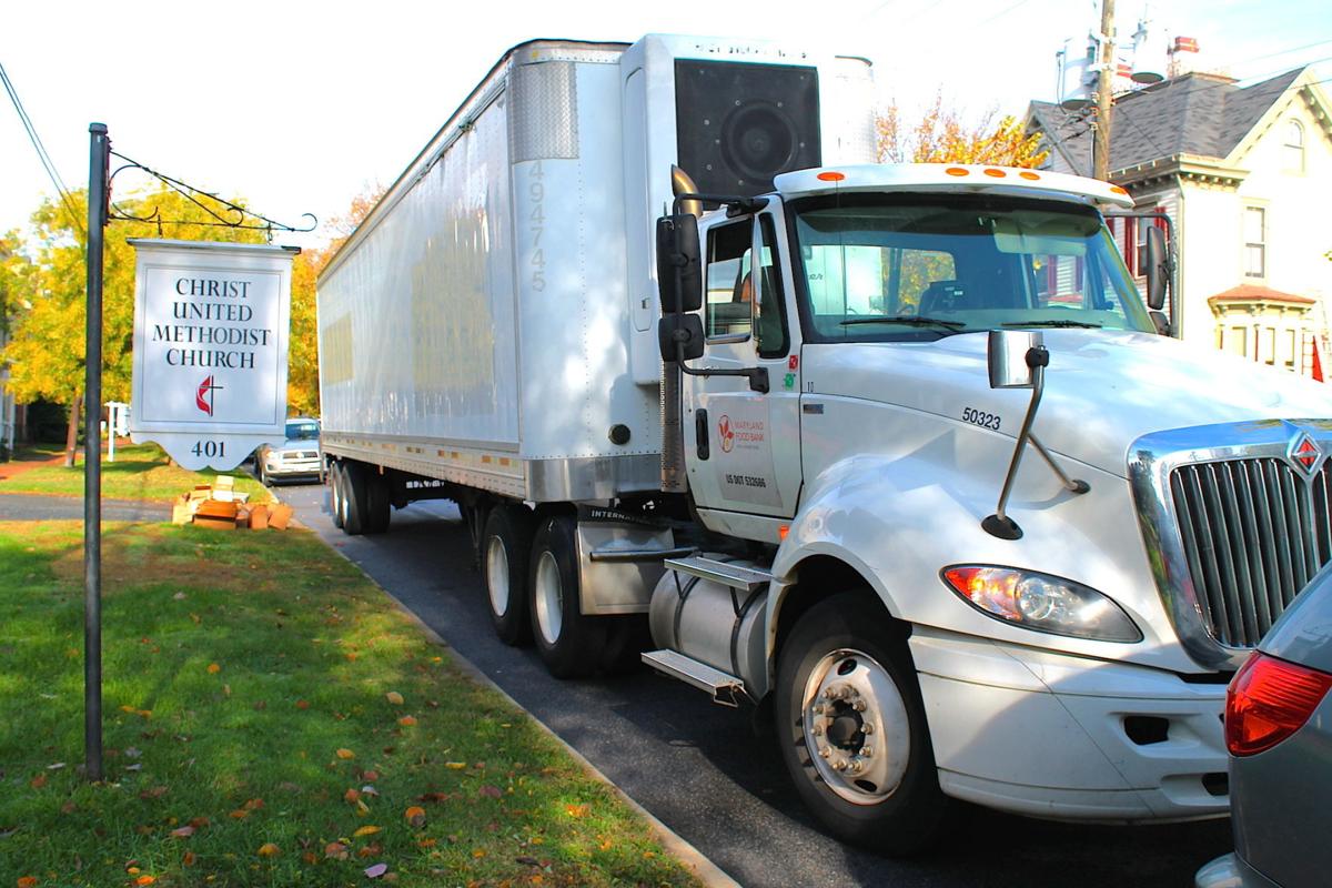 Food Bank Truck Delivers To Pantry Kent County