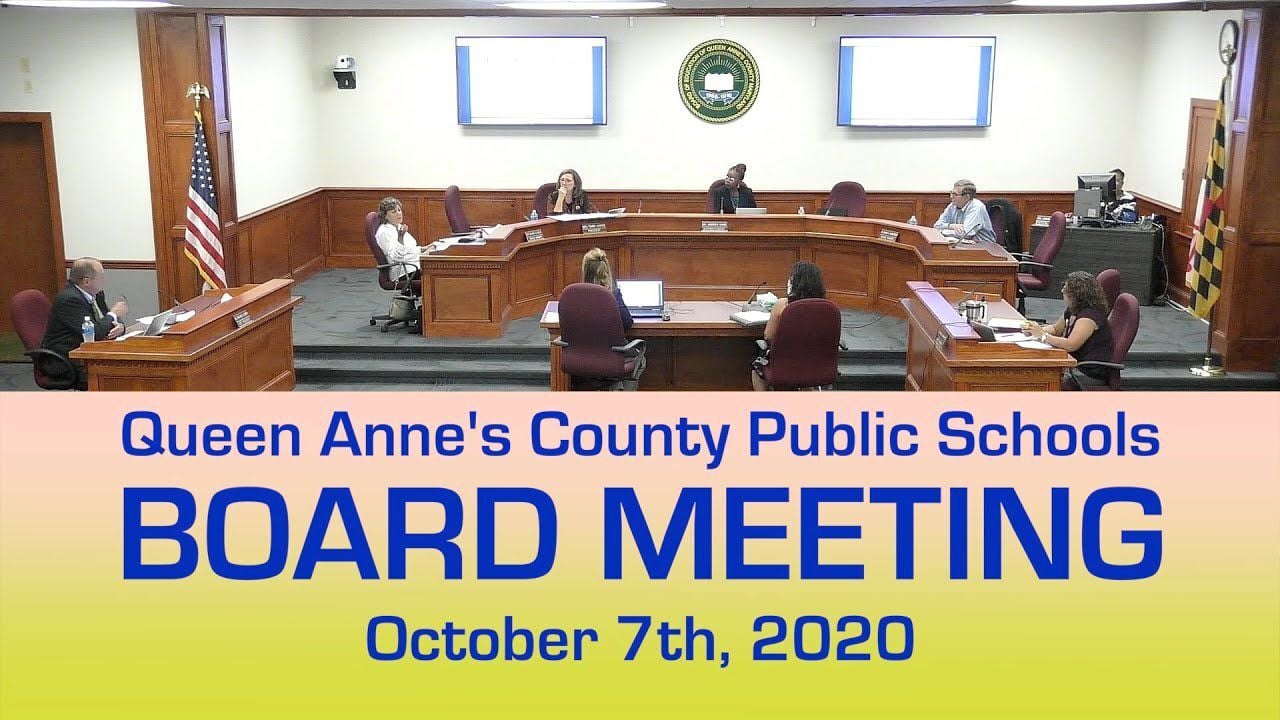 Qacps Board Meeting October 7 2020 V News Myeasternshoremd Com