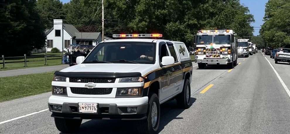 Fire department leads hot July parade