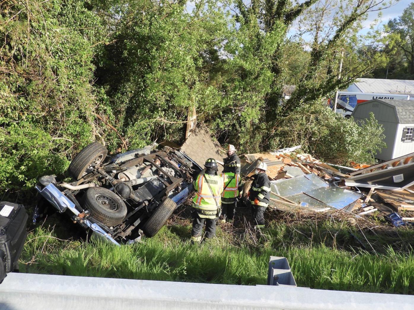 Single-vehicle crash with rollover