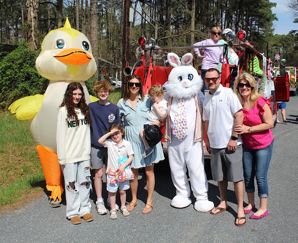 Hop on board! Easter Bunny arrives at Romancoke by firetruck