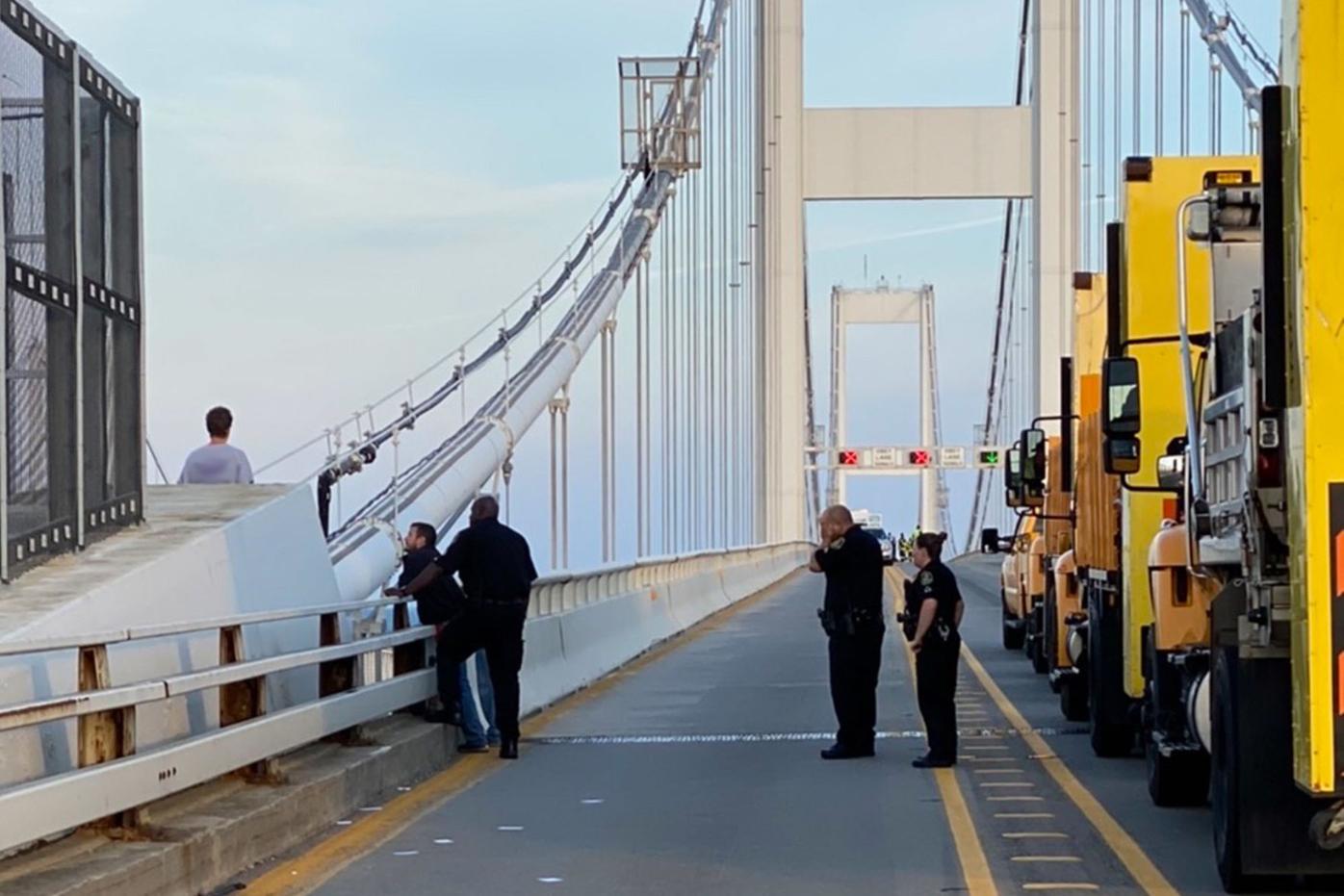 Rescue Effort Lasting Hours Brings Man Safely Down From Bay Bridge News Myeasternshoremd Com