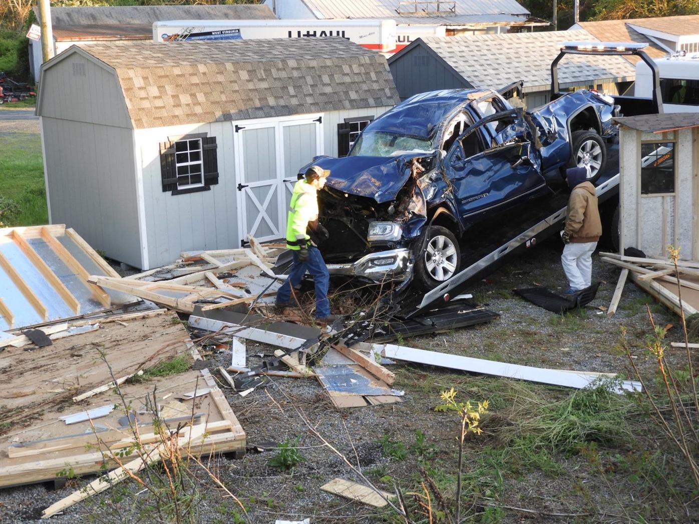 Single-vehicle crash with rollover