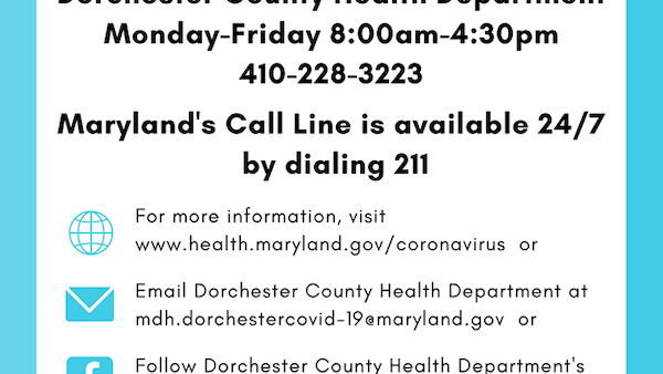 Dorchester County Health Department Announces Fifth Case Of Covid 19 Emergency Notice Myeasternshoremd Com