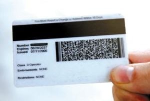 what information is on tn drivers license barcode